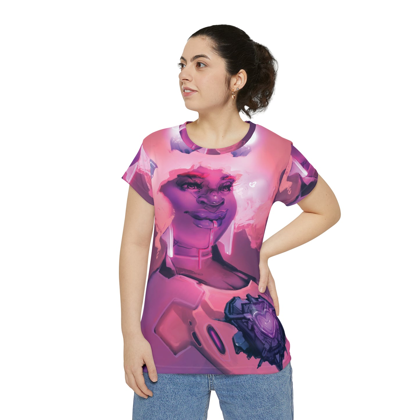 LoveTech(3).exe Women's Short Sleeve Shirt (AOP)