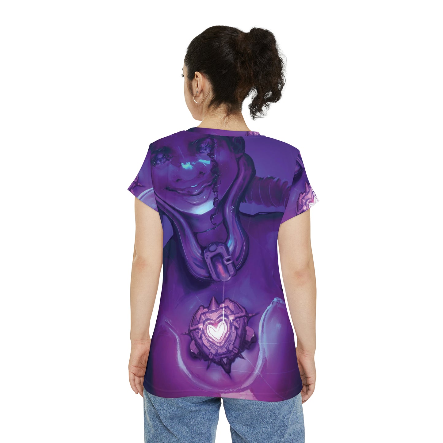 LoveTech(2).exe Women's Short Sleeve Shirt (AOP)