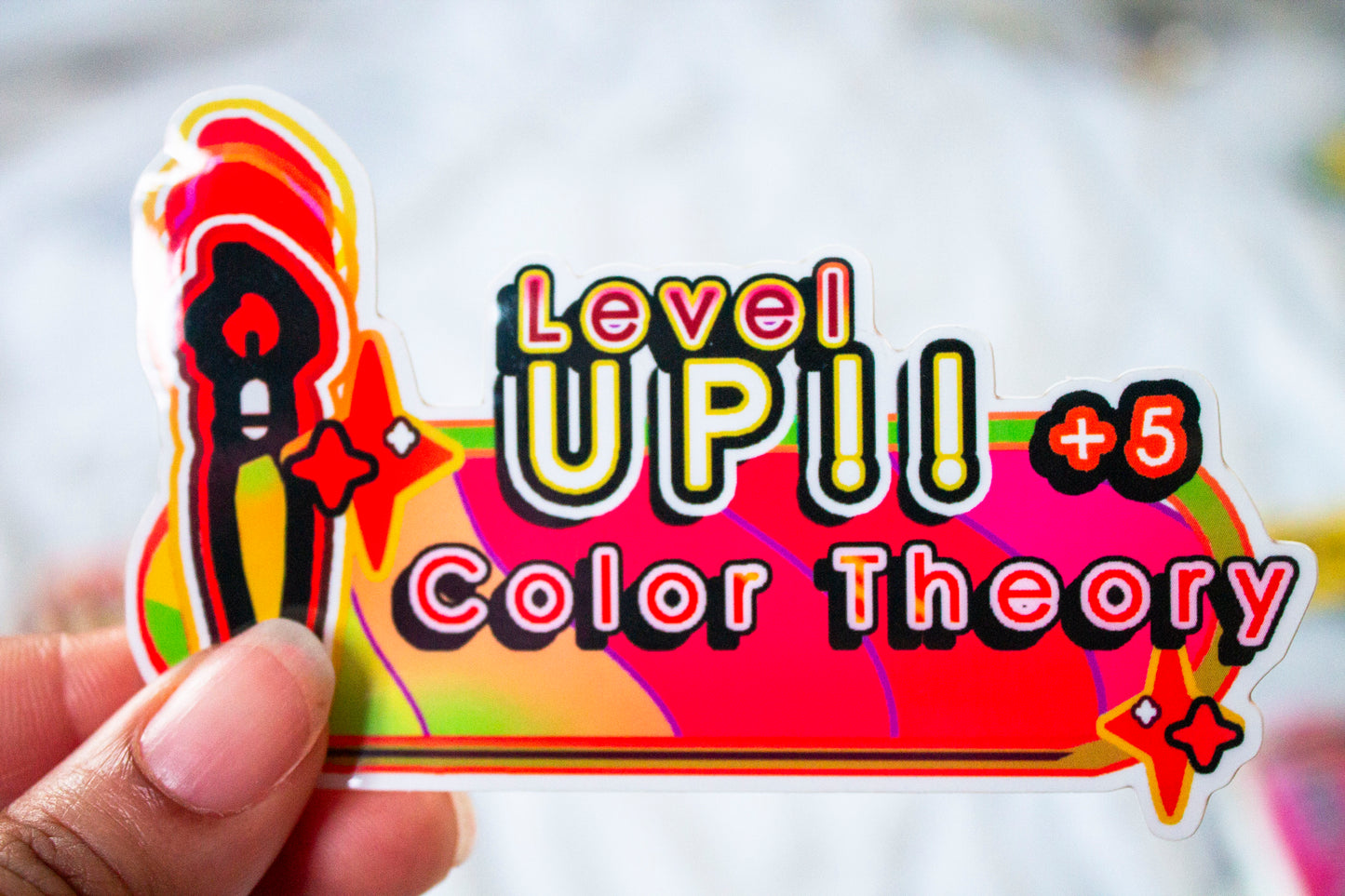 LEVEL UP - Color Theory 5" Sticker