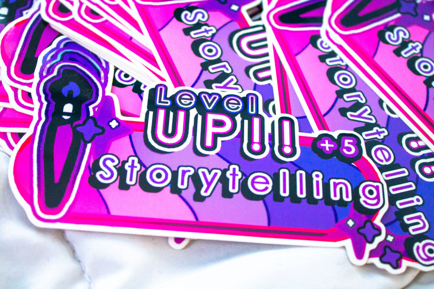 LEVEL UP - Storytelling 5" Sticker