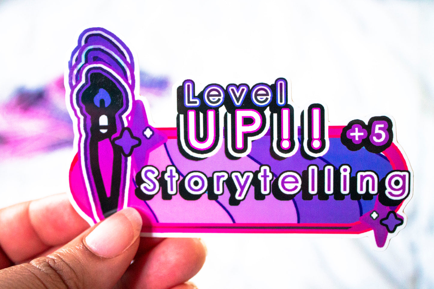 LEVEL UP - Storytelling 5" Sticker