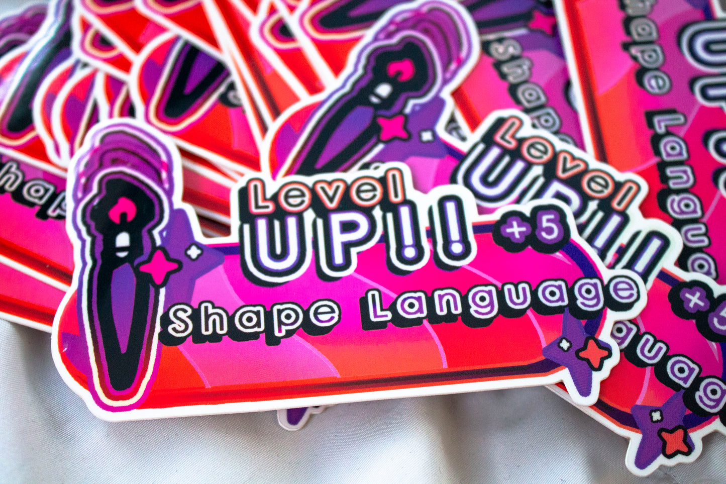 LEVEL UP - Shape Language 5" Sticker