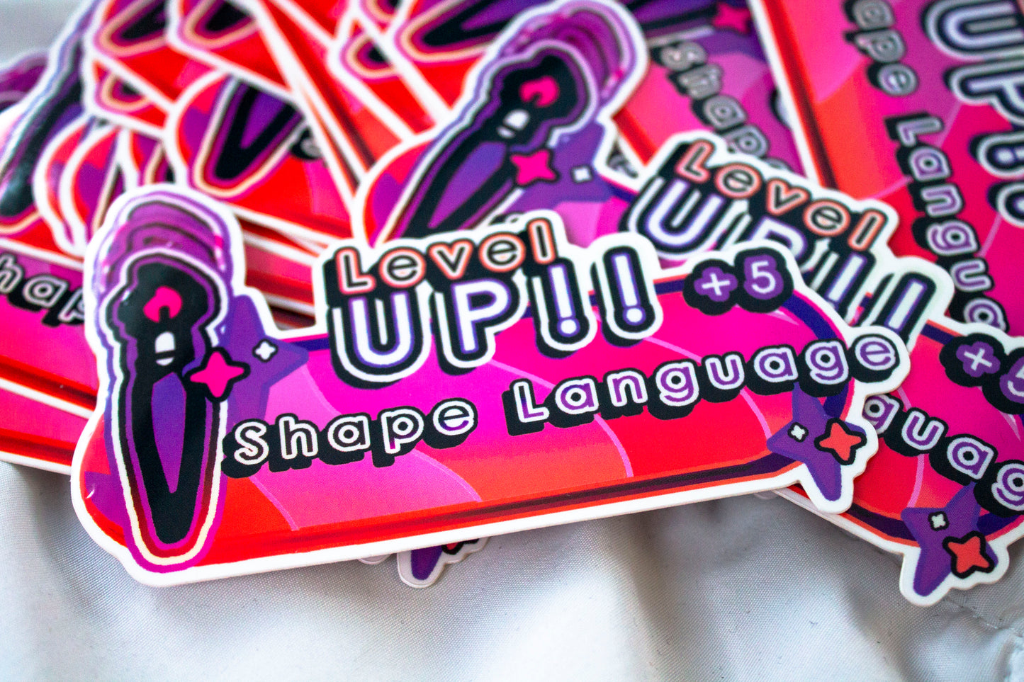 LEVEL UP - Shape Language 5" Sticker