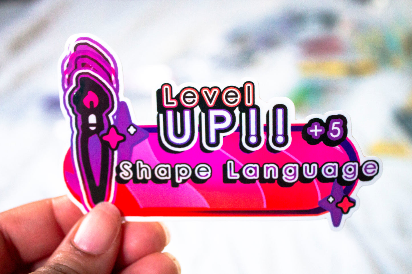 LEVEL UP - Shape Language 5" Sticker