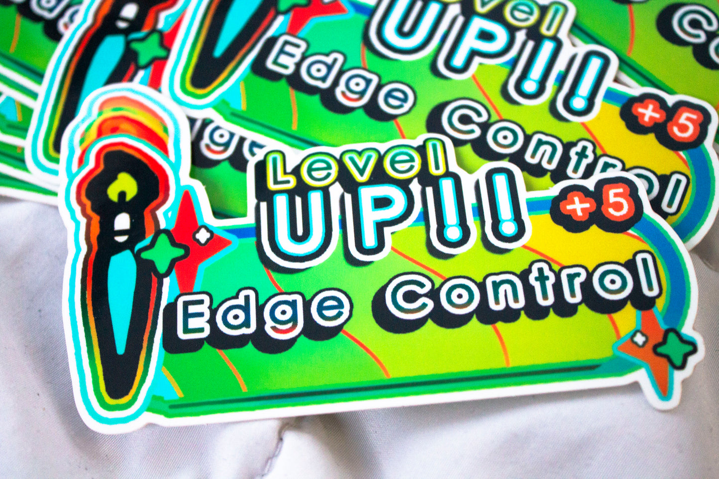 LEVEL UP - Edge Control 5" Sticker