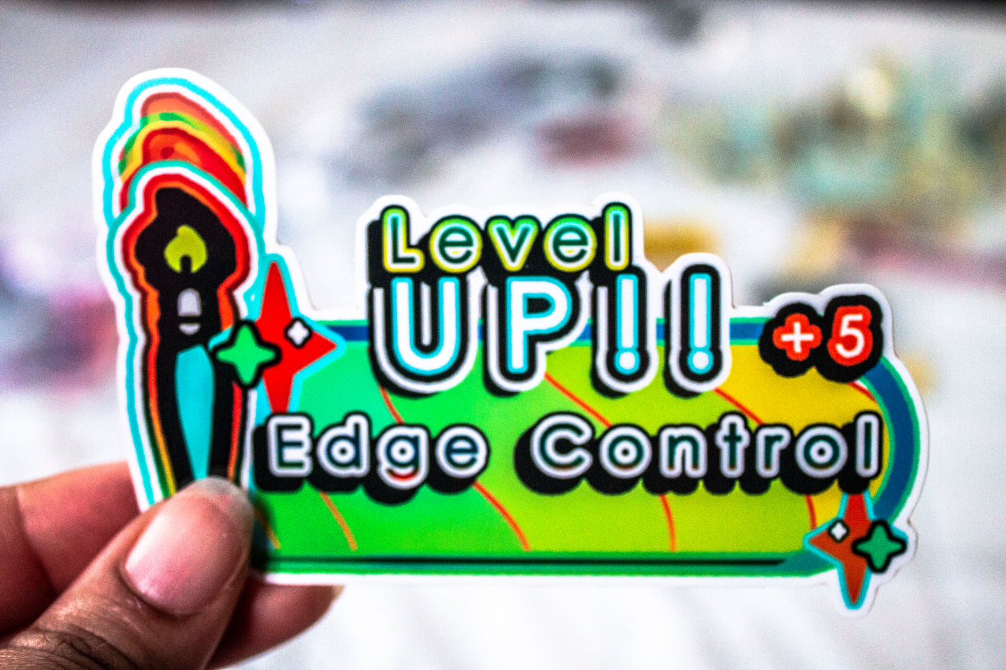 LEVEL UP - Edge Control 5" Sticker