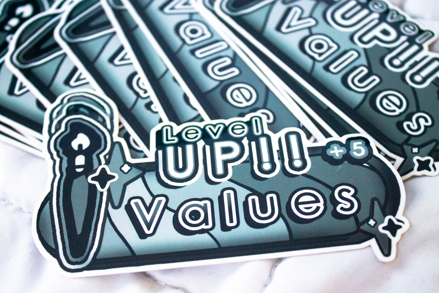 LEVEL UP - Values 5" Sticker