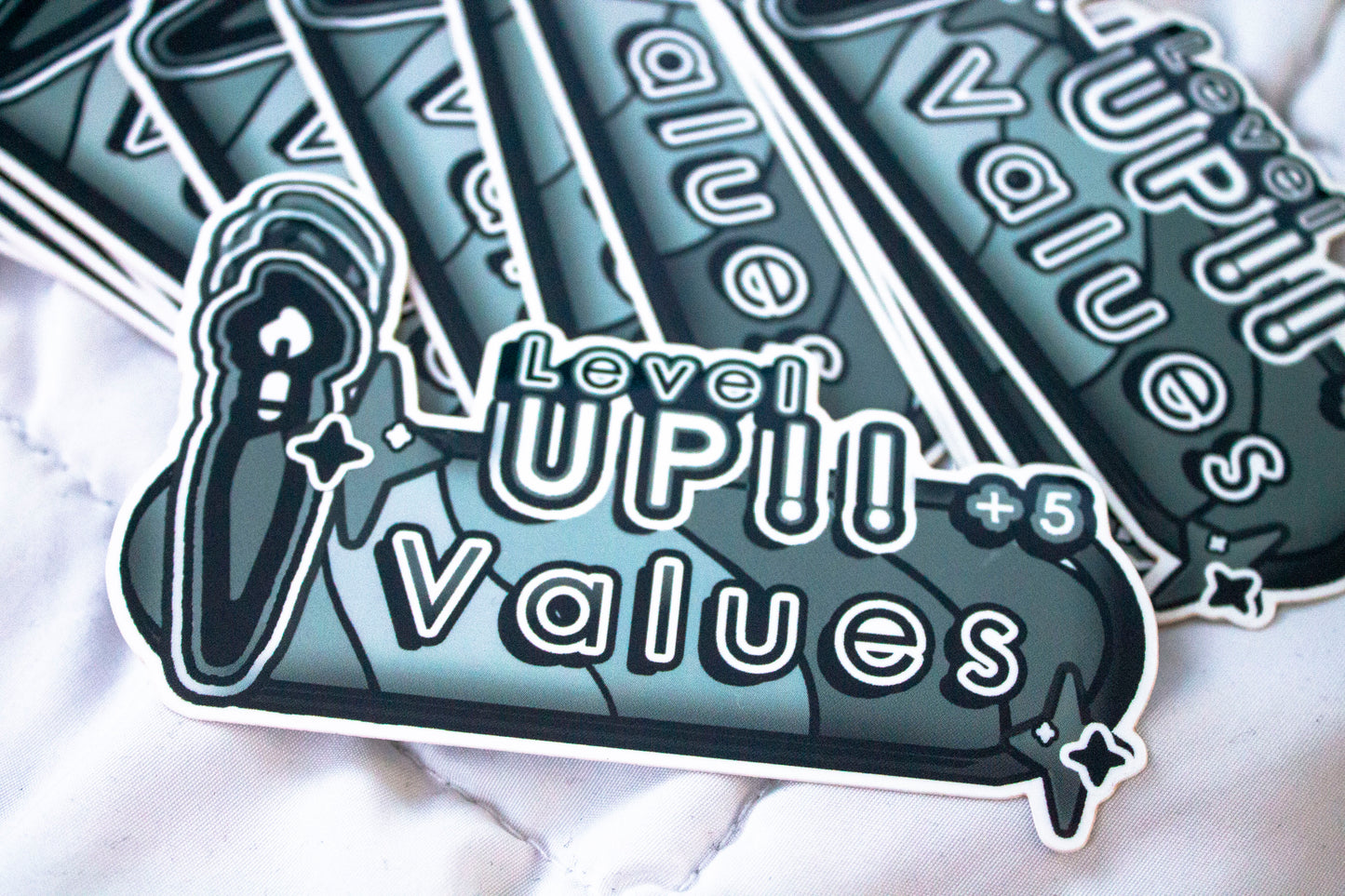 LEVEL UP - Values 5" Sticker