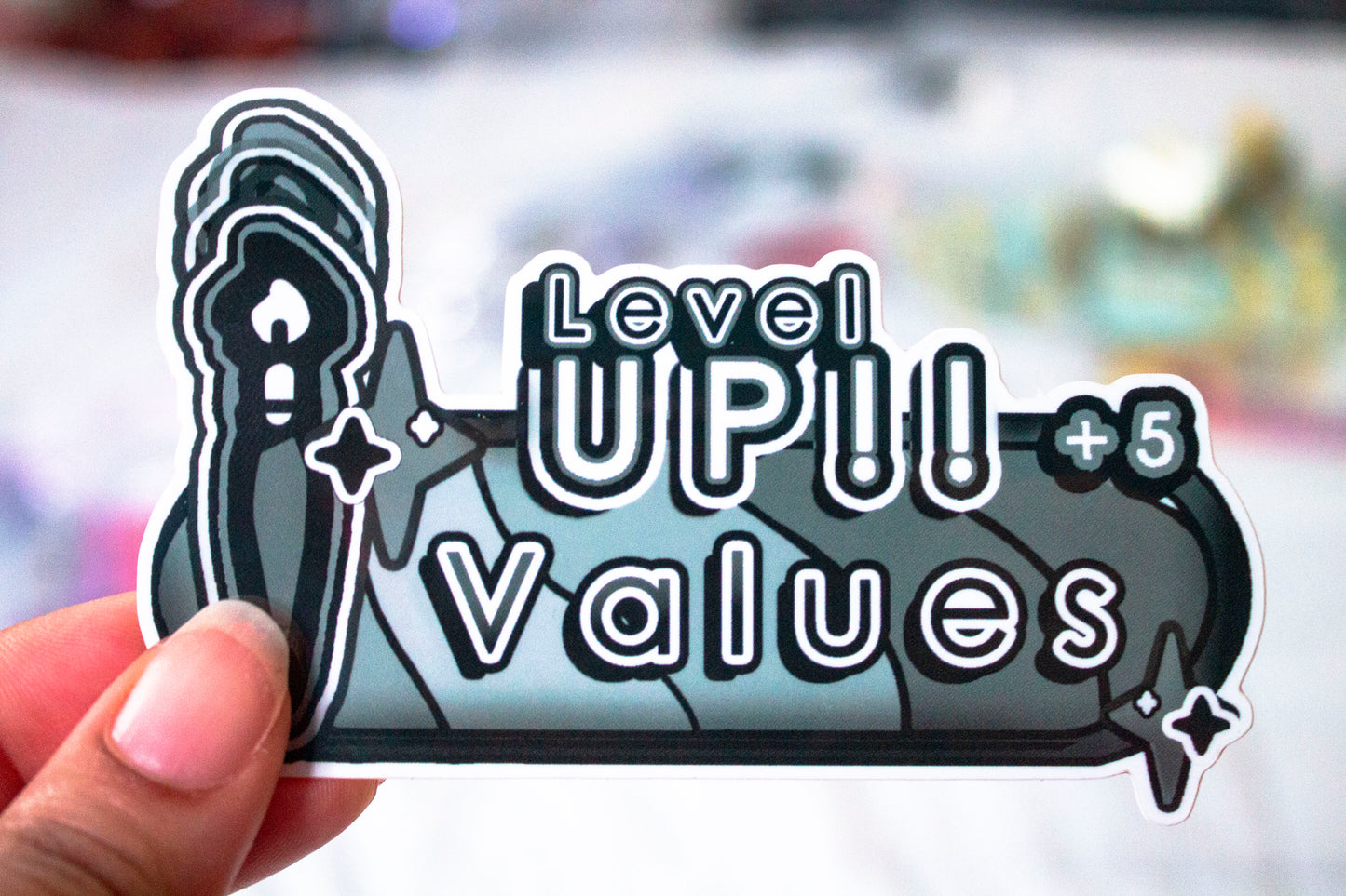 LEVEL UP - Values 5" Sticker